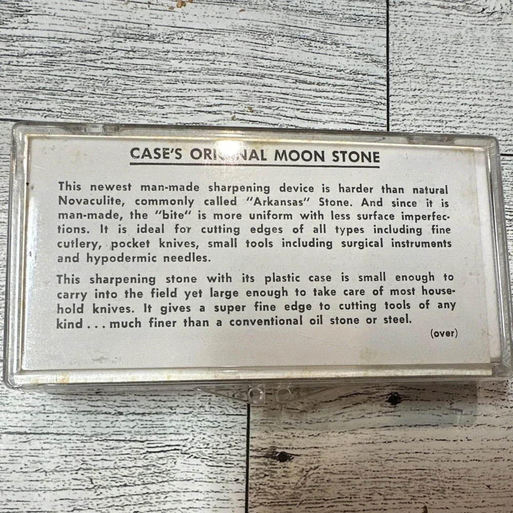 Case XX Original Moon Stone Knife Sharpening Stone w/ Plastic Case Box